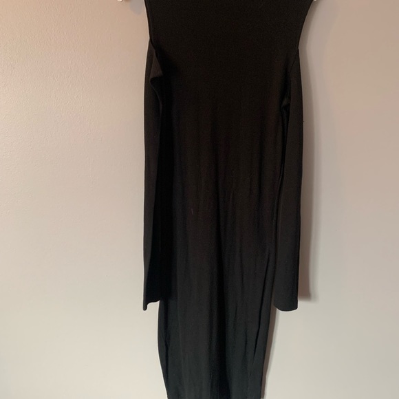 BLACK MIDI DRESS - Picture 2 of 4